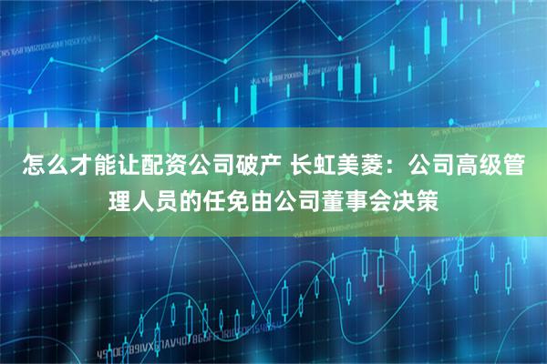 怎么才能让配资公司破产 长虹美菱：公司高级管理人员的任免由公司董事会决策